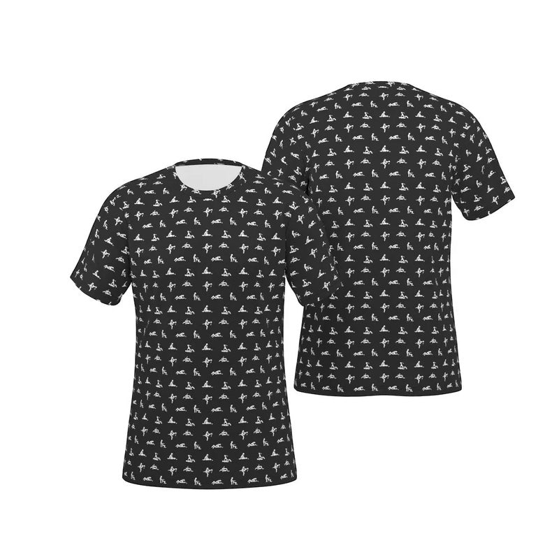 Sex Position Print Crew Neck T-shirt