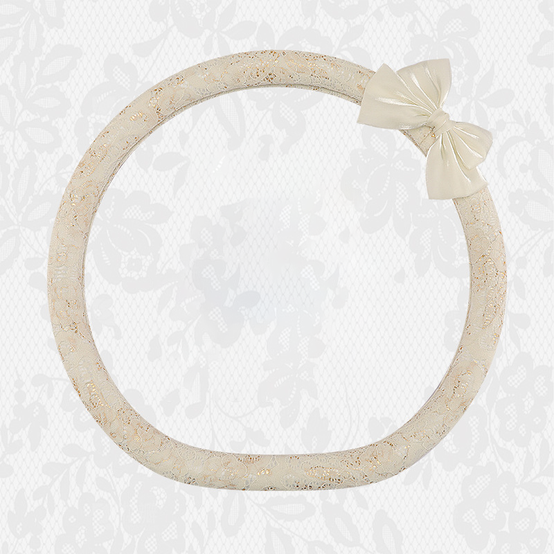 Lace Bow Steering Wheel Cover