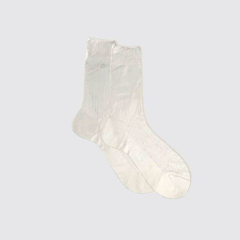 Unique and interesting metallic silk stockings