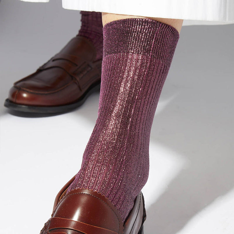 Unique and interesting metallic silk stockings