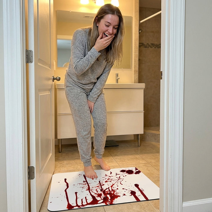 Horror Bloody Footprint Bath Mat