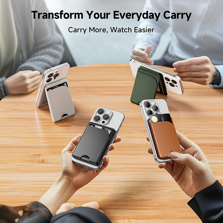 Magnetic card holder stand