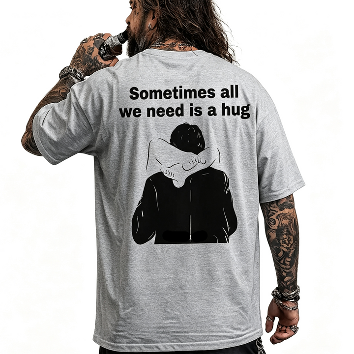 Comfortable Colorful Printed Hug T-shirt