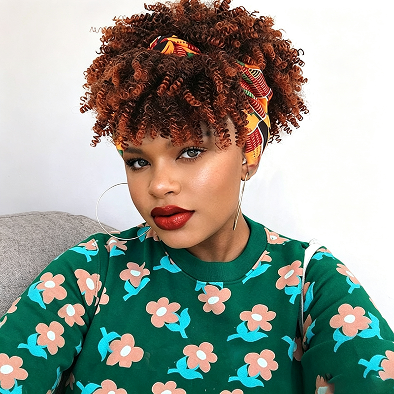 Short Curly Headband Wig