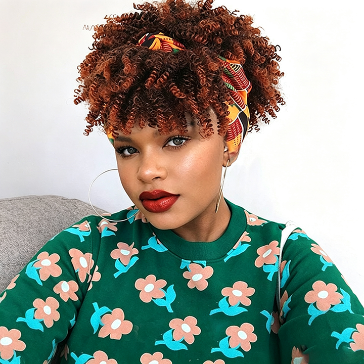Short Curly Headband Wig