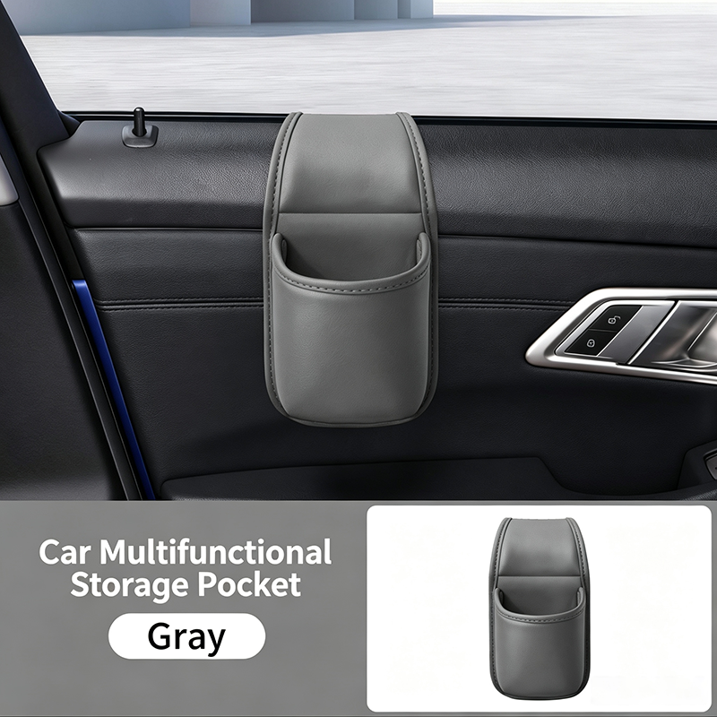 Leather Car Door Storage Pocket