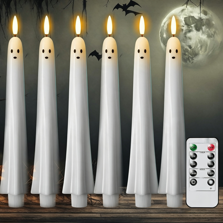 Halloween Ghost Flameless LED Taper Candles