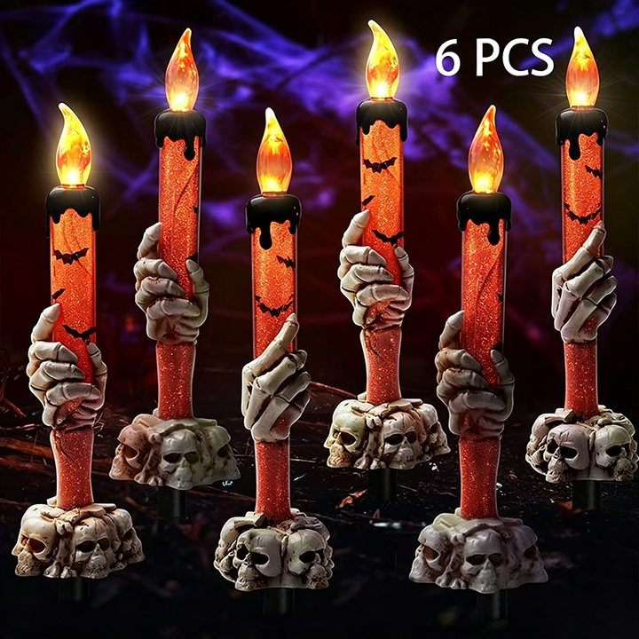 Halloween Skeleton Hand Candle Holder Lamp