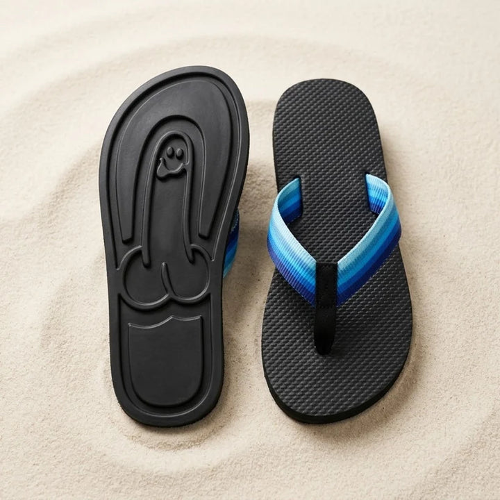 Hidden Print Beach Flops