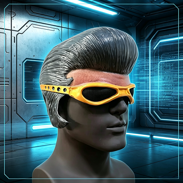 Retro Elvis-style half-face mask