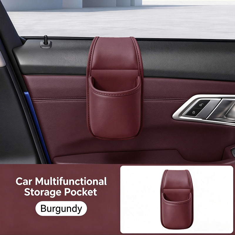 Leather Car Door Storage Pocket
