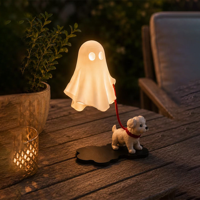 Halloween Ghost Dog Table Lamp