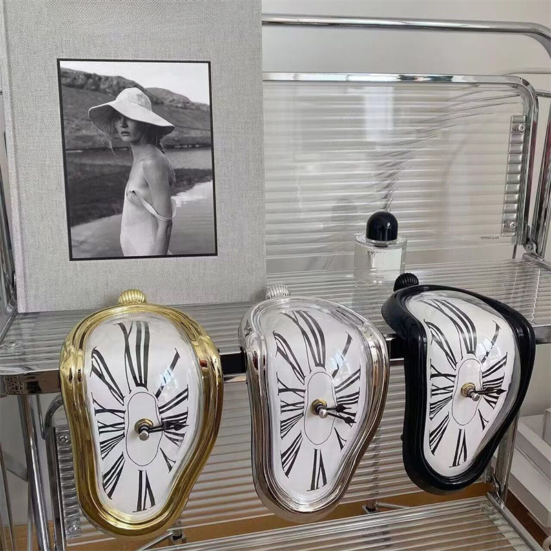 Melting and distorted decorative clock