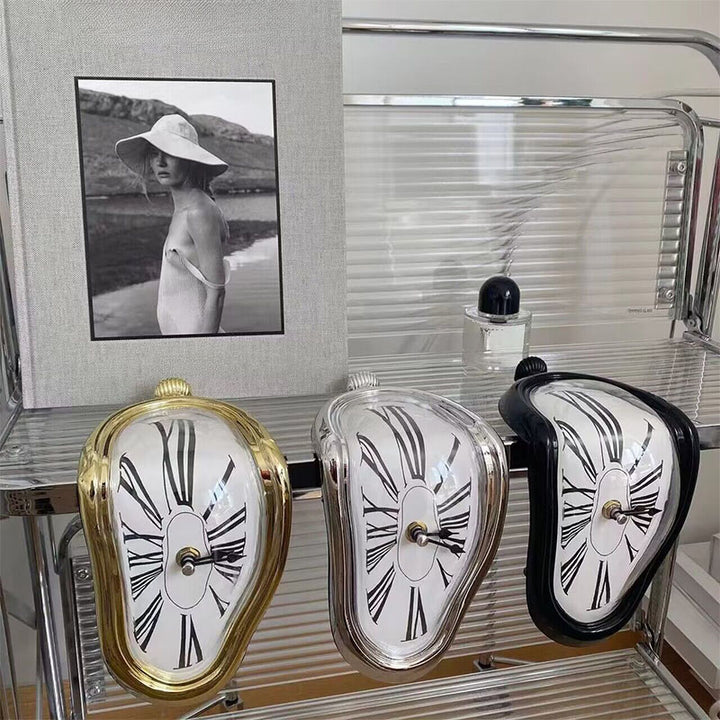 Melting and distorted decorative clock