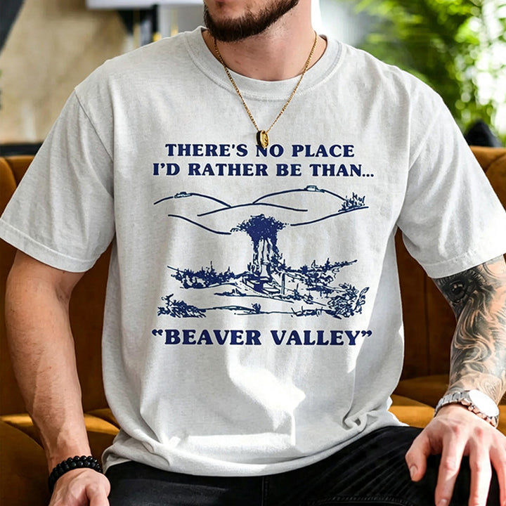 Humorous and quirky graphic short-sleeve sweatshirt