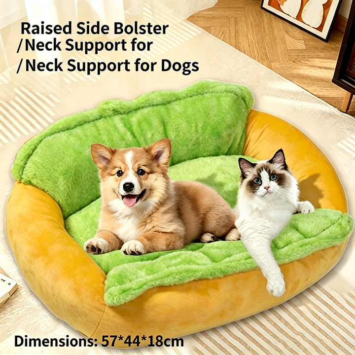 Hot Dog-Design Pet Bed