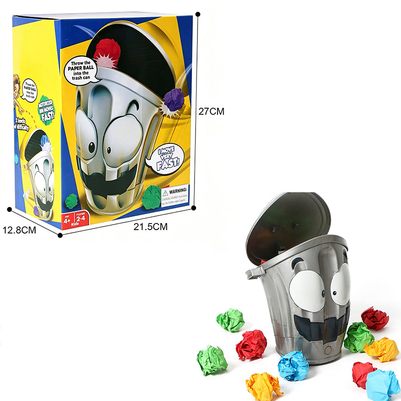 Fast-Moving Trash Can Paper Ball Toss Game