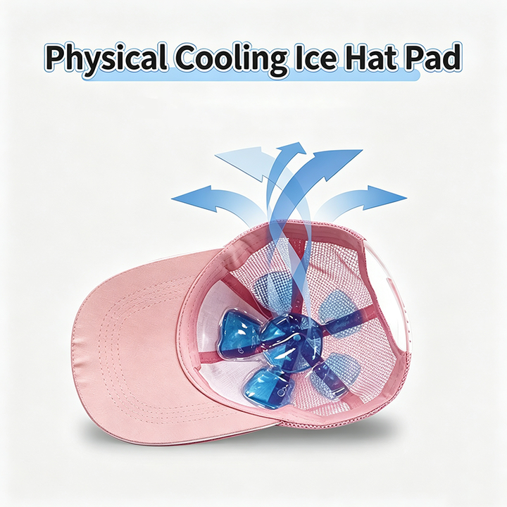 Reusable gel ice pack for inside the cap