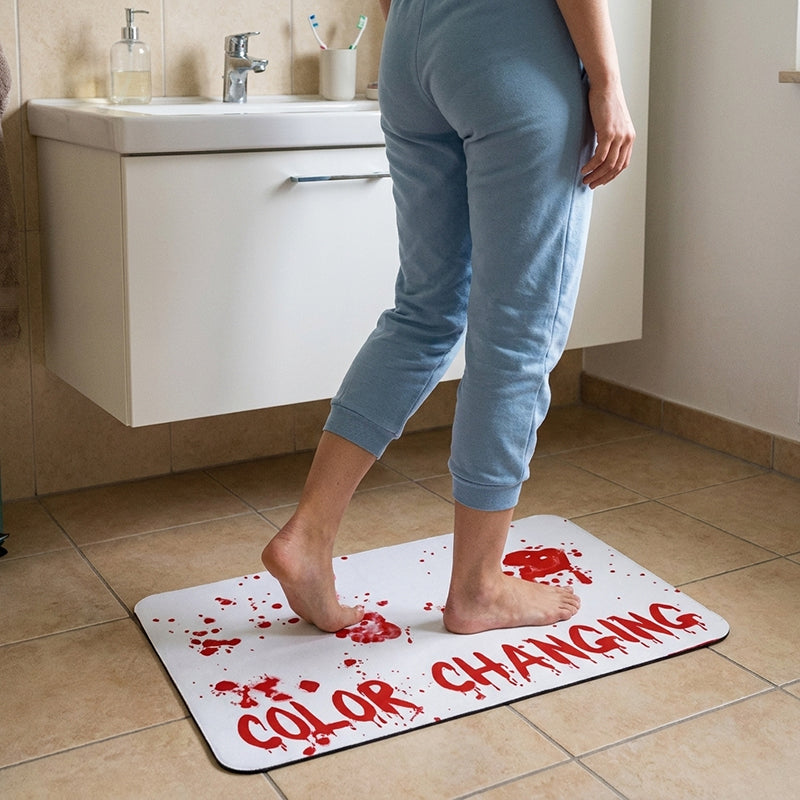 Horror Bloody Footprint Bath Mat