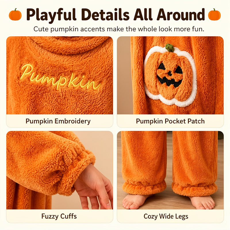 Fun Fleece-Lined Pumpkin Onesie