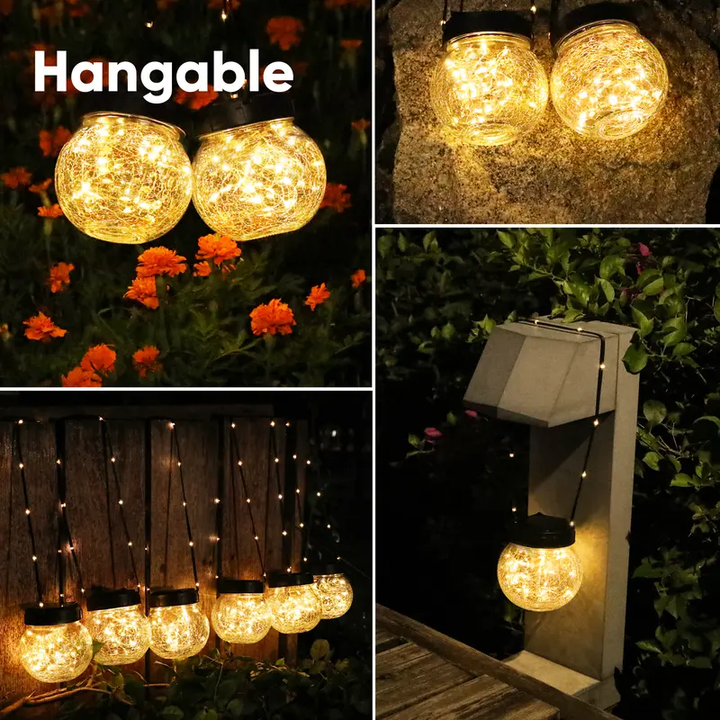 Solar-Powered Hanging Garden Lantern
