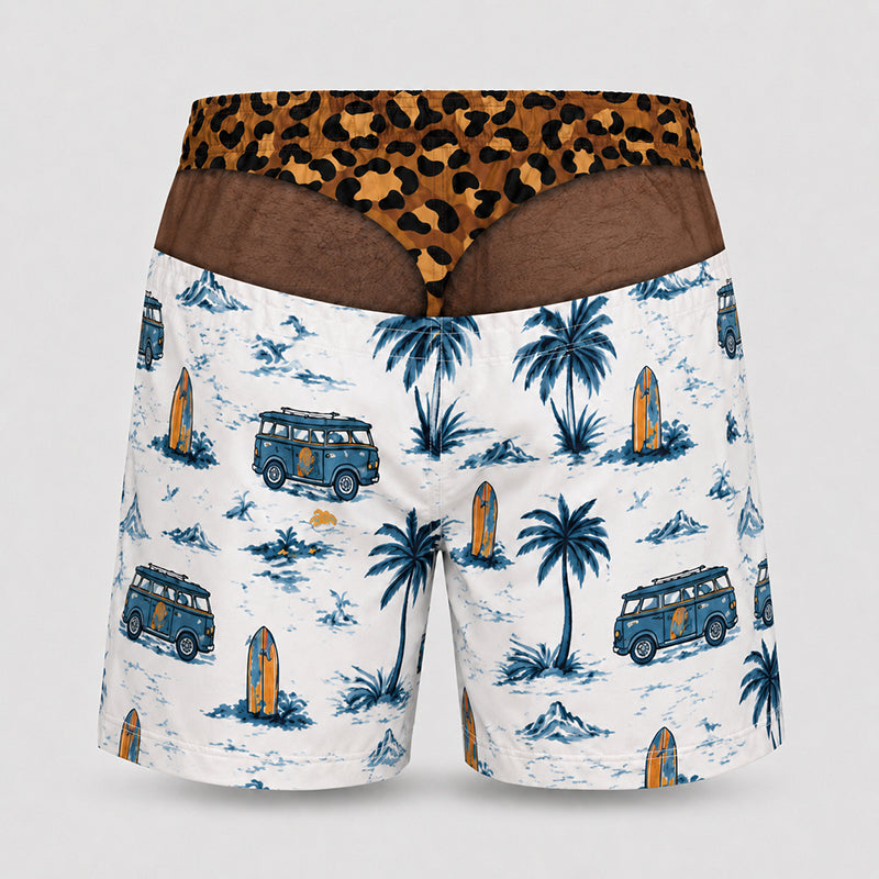 Loose-fit beach shorts with fun prints