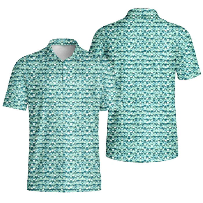 3d printed polo shirt short sleeve t-shirt for men