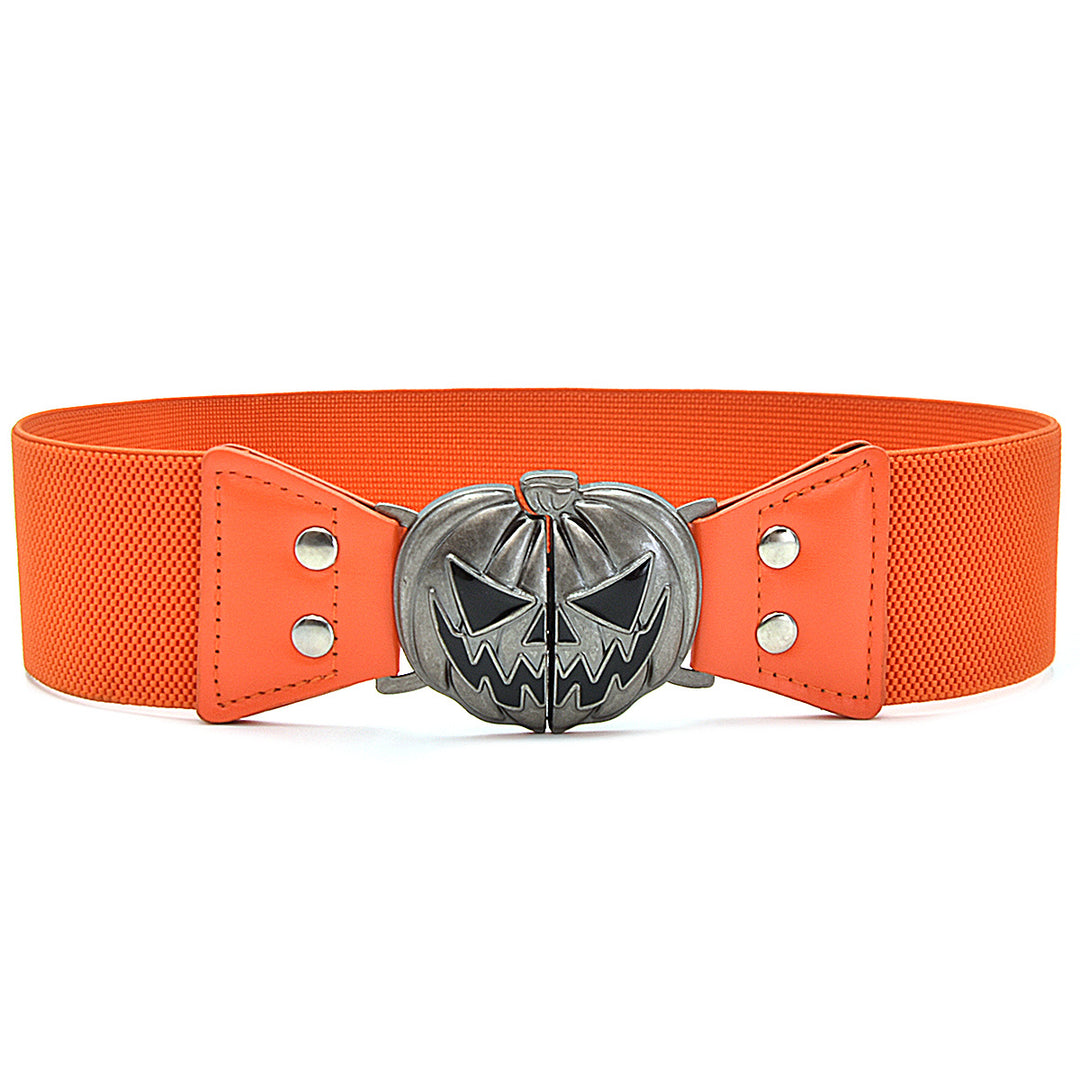 Halloween pumpkin head alloy buckle belt
