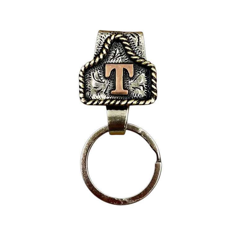 Handmade Cowhide Label Belt Keychain