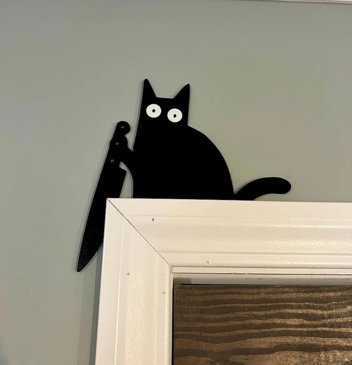 Cat corner knife door frame decoration