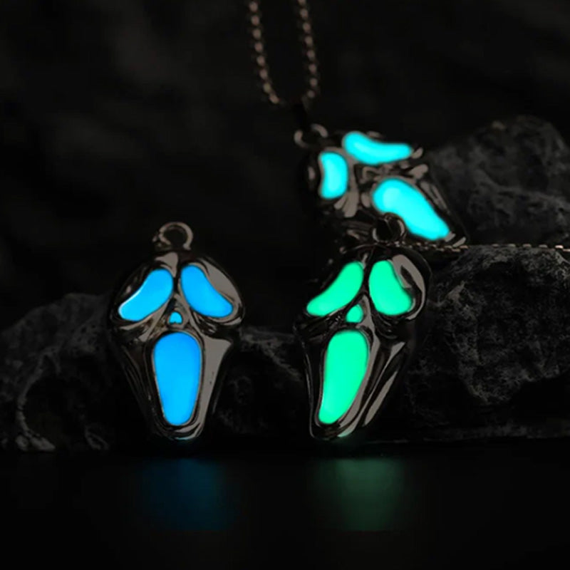 Popular skull light mask pendant necklace