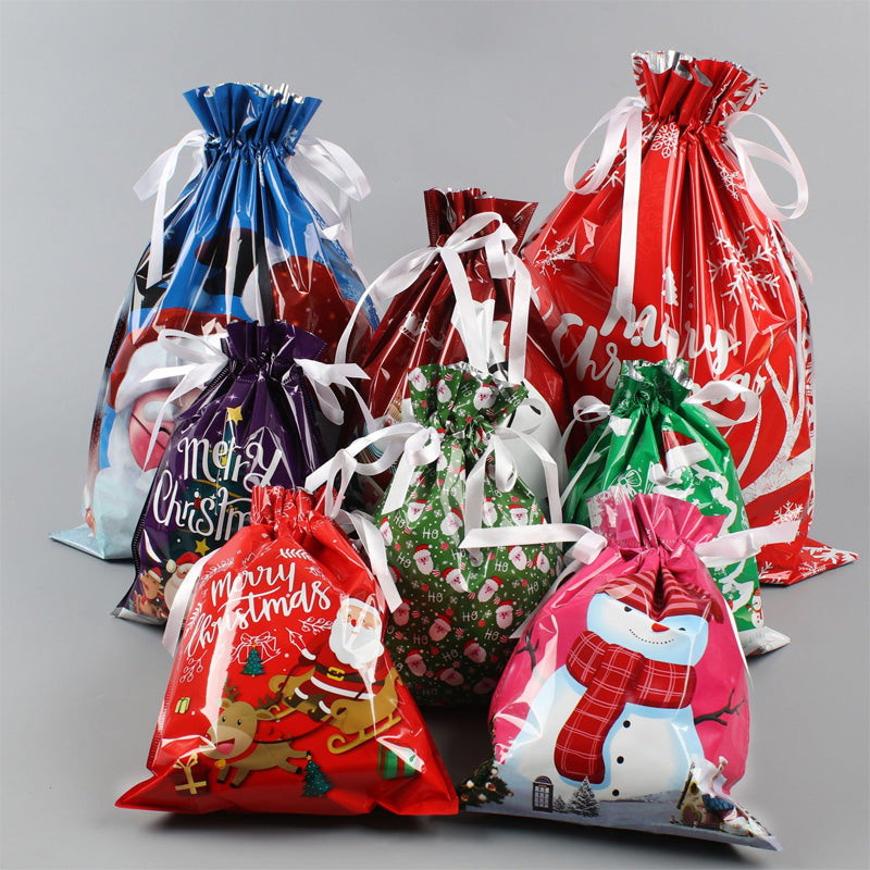 Christmas drawstring gift bag