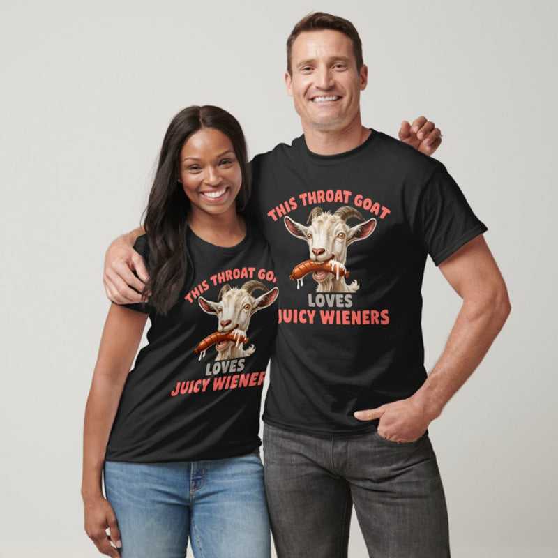 Fun Goat Print Short-Sleeve T-Shirt