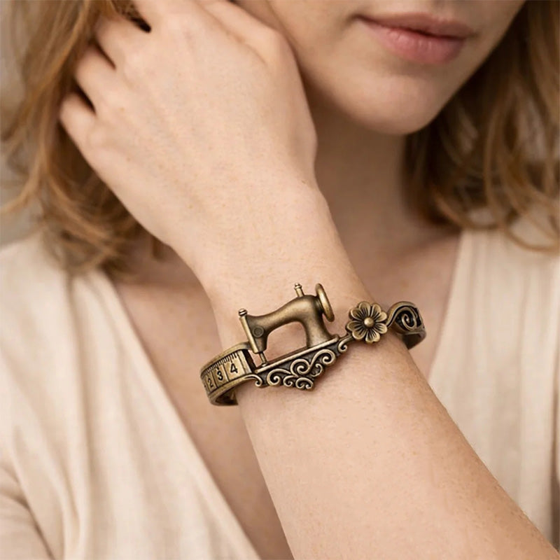 Retro sewing machine bracelet set
