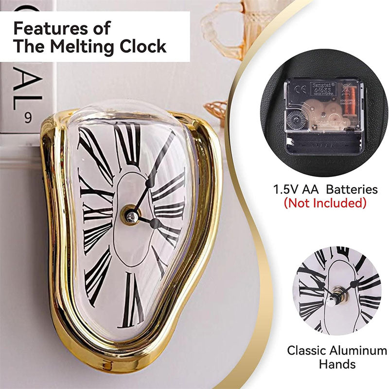 Melting and distorted decorative clock