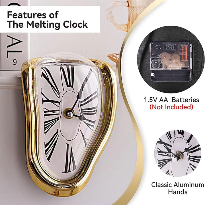 Melting and distorted decorative clock