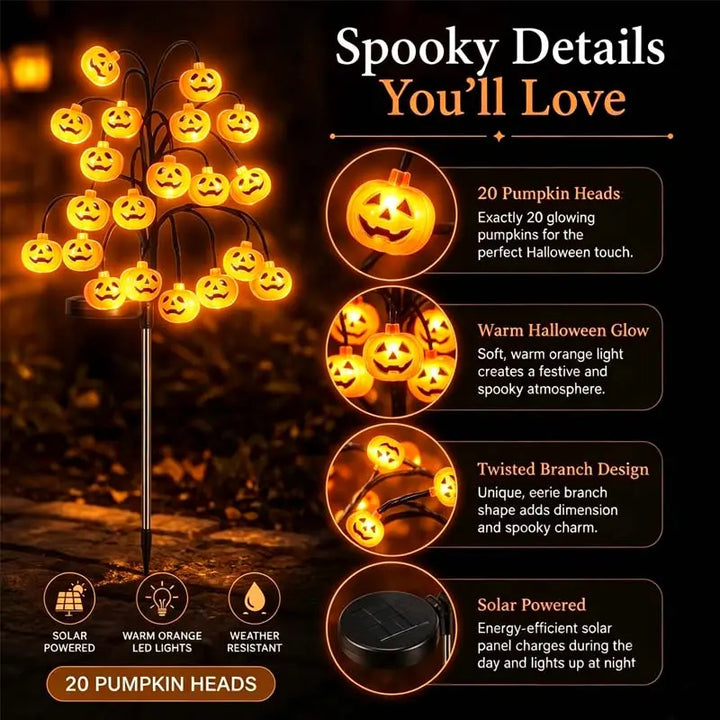 Night Shadow Pumpkin Solar Ground Light