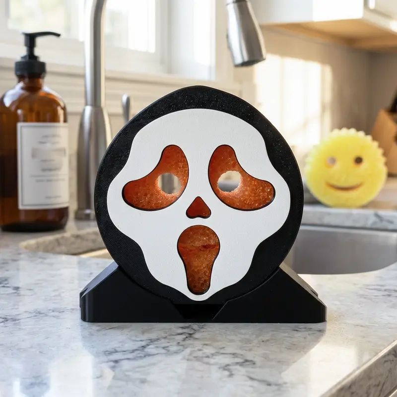 Screaming Ghost Sponge Holder with Drainage