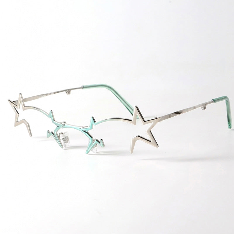 Colorful Punk-Style Irregular Star-Shaped Glasses
