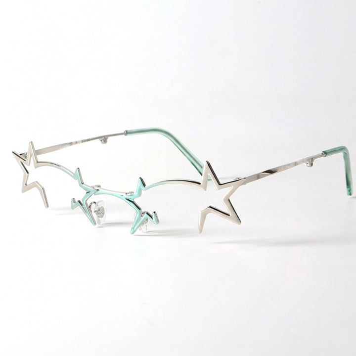Colorful Punk-Style Irregular Star-Shaped Glasses