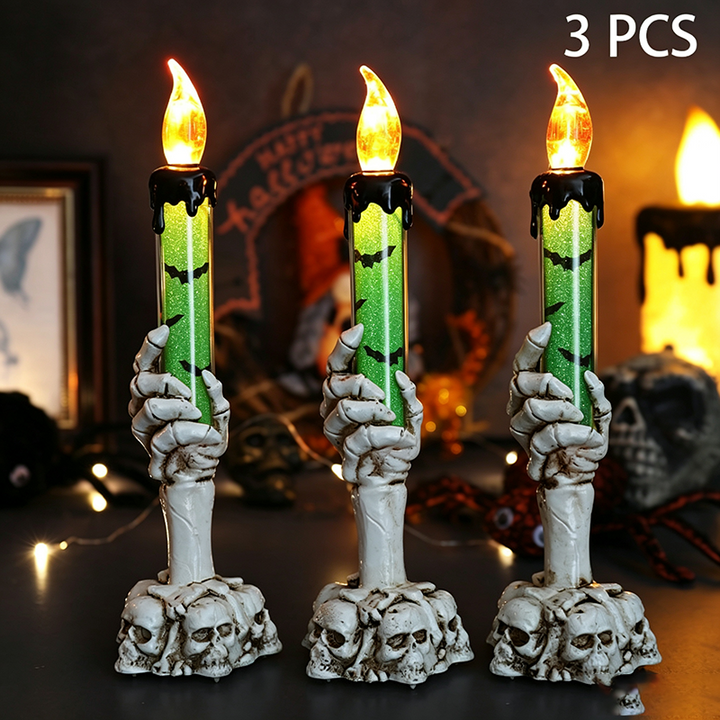 Halloween Skeleton Hand Candle Holder Lamp