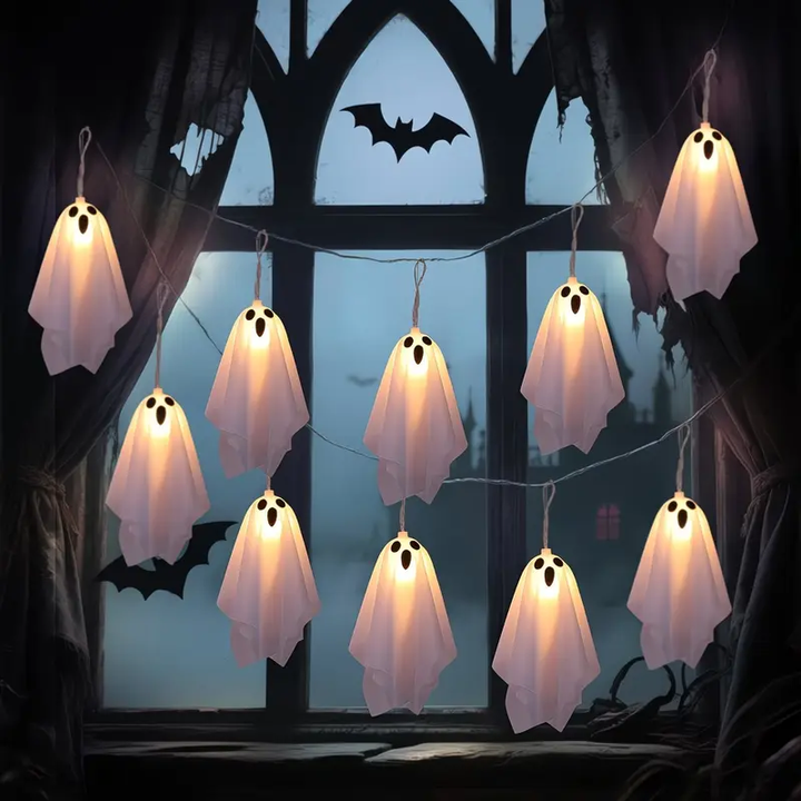 Hanging Ghost String Lights for Halloween