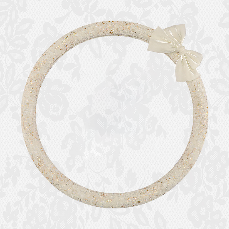 Lace Bow Steering Wheel Cover