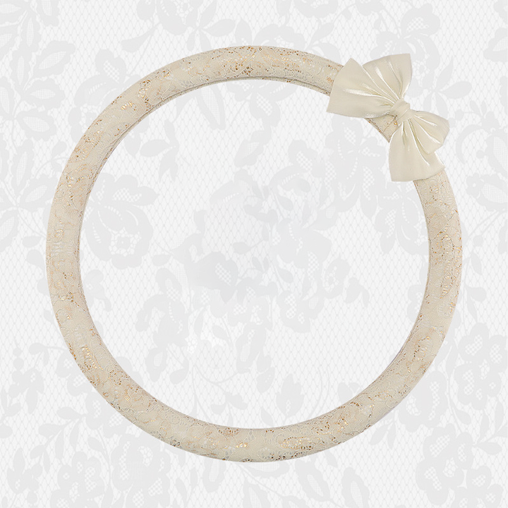 Lace Bow Steering Wheel Cover