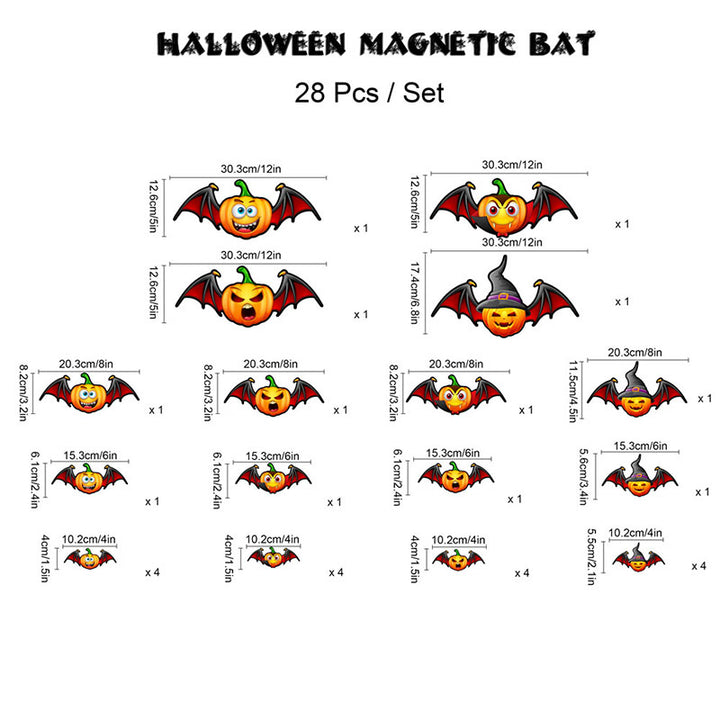Halloween Bat and Spider Magnetic Decals