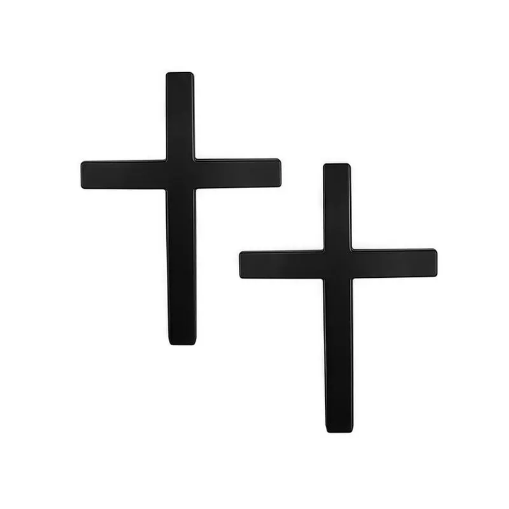 Two Pcs 3D Cross Stickers, Decorative Stickers