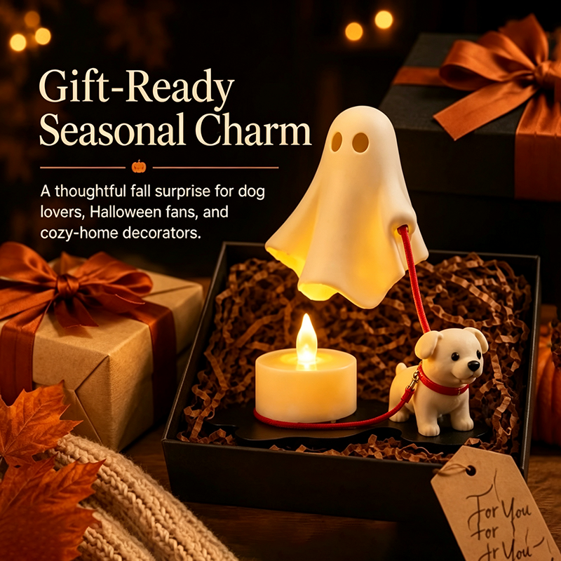 Halloween Ghost Dog Table Lamp