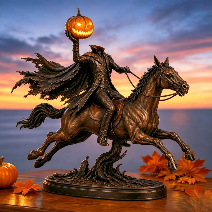 Emit Light Headless Horseman Statue