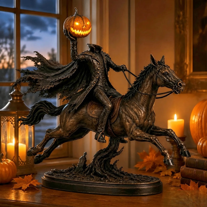 Emit Light Headless Horseman Statue