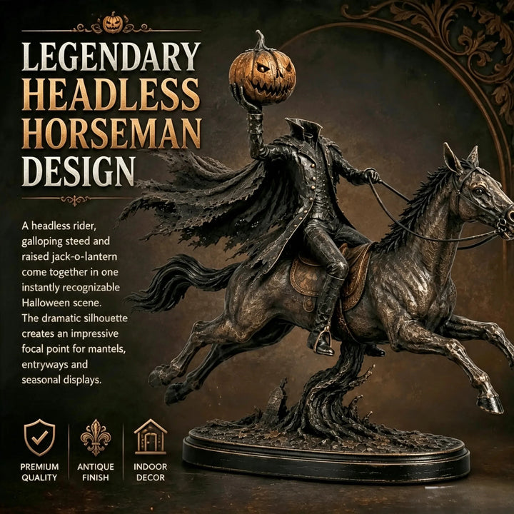 Emit Light Headless Horseman Statue